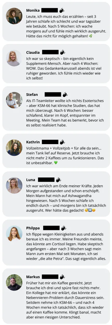 Social Media Beiträge echter Kund:innen über Wellbe Ashwagandha