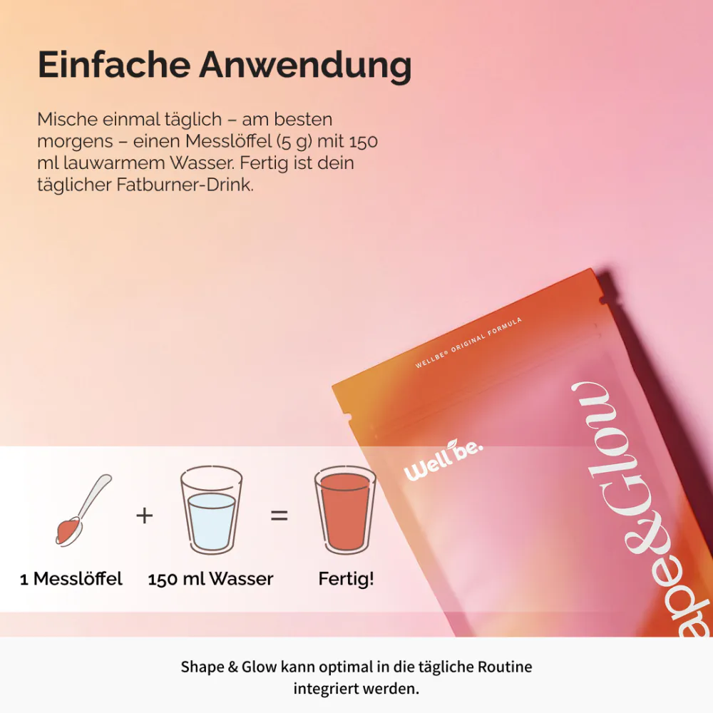 wellbe Shape & Glow Anwendung